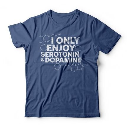 Camiseta Serotonin & Dopamine - Azul Genuíno - Marca Studio Geek 