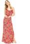 Vestido Acrobat Longo Estampado Coral - Marca Acrobat