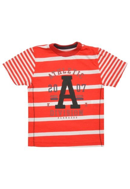 Camiseta Alakazoo Menino Estampa Frontal Vermelha - Marca Alakazoo