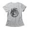 Camiseta Feminina Medusa - Mescla Cinza - Marca Studio Geek 
