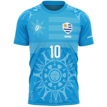 Camiseta Filtro UV Uruguai Sol Dourado Copa Torcedor - Marca Over Fame