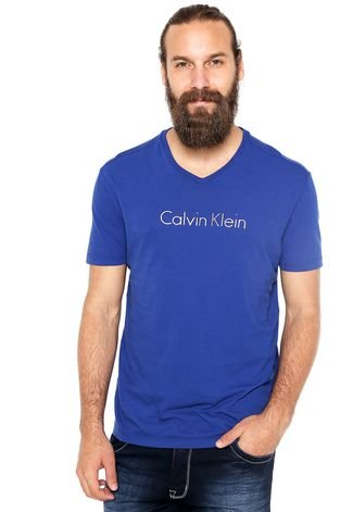 Camiseta Calvin Klein Logo Azul