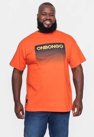 Camiseta Onbongo Plus Size Fade Tangerina