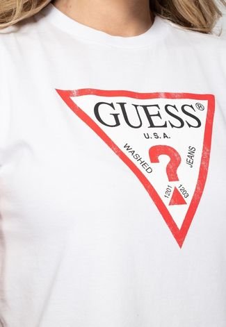 Camiseta Logo Desgastado Guess