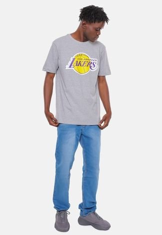 Camiseta NBA Transfer Los Angeles Lakers Cinza Mescla