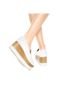 Mocassim Flatform DAFITI SHOES Tratorado Branco - Marca DAFITI SHOES