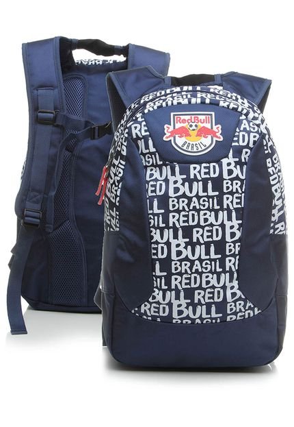 Mochila de Costas Juvenil DMW G Red Bull Brasil Azul-Marinho e Branca Estampada - Marca DMW