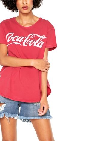Camiseta Coca-Cola Jeans Estampada Vermelha