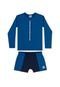 Conjunto Camiseta e Sunga Boxer Infantil Quimby Azul - Marca Quimby