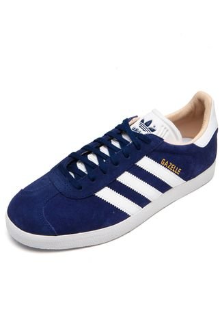 Tênis Couro adidas Originals Gazelle W Azul