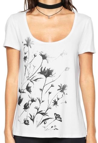 Camiseta Forum Floral Branco