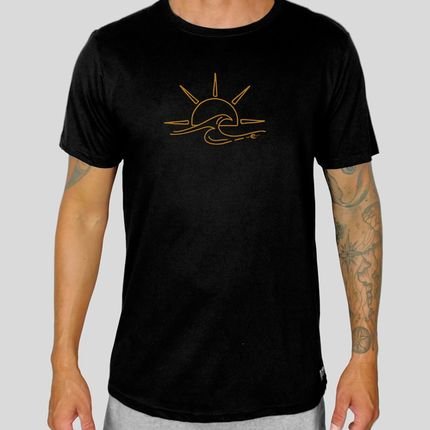 Camiseta Preta Masculina Sunset Line Prime WSS - Marca WSS Brasil