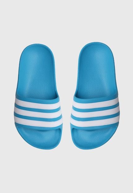 Chinelo Slide adidas Performance Infantil Adilette Aqua K Azul/Branco - Marca adidas Performance