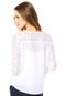 Blusa Benetton Urban Renda Branca - Marca Benetton