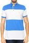 Camisa Polo Aleatory Listras Azul/Branco - Marca Aleatory