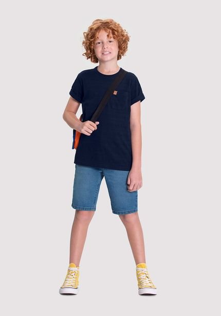 Camiseta Infantil Menino em Malha com Bolso - Marca Alakazoo