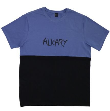 Camiseta Alkary com Recorte Azul e Preta - Marca Alkary