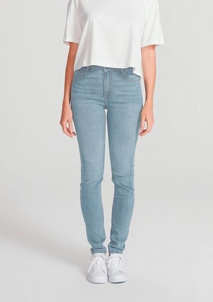 Calça Hering Jeans Skinny Cintura Alta Soft Touch Azul - Marca Hering