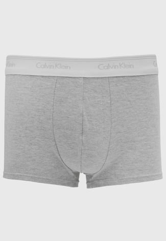 Kit 2pçs Cueca Calvin Klein Underwear Boxer Logo Cinza