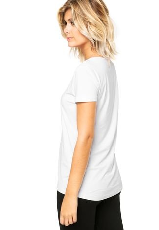 Camiseta Manga Curta Calvin Klein Estampa Branca