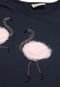 Blusa Milon Infantil Flamingos Azul-Marinho - Marca Milon