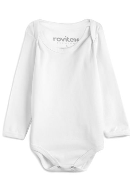 Body Rovitex Infantil Liso Branco - Marca Rovitex