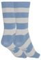 Meia Socks Co Large Stripes Azul/Branco - Marca Socks Co