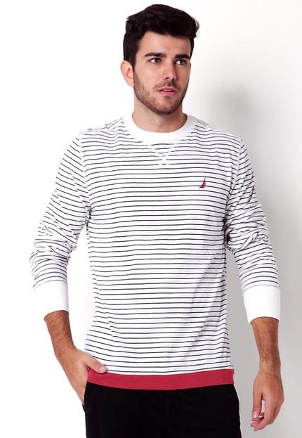 Camiseta Nautica Stripe Branco - Marca Nautica