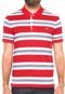 Camisa Polo Lacoste Regular Fit Listras Vermelha/Branca - Marca Lacoste