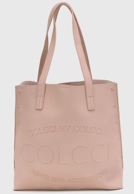 Bolsa Sacola Colcci Tachas Nude - Marca Colcci