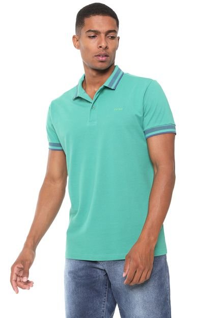Camisa Polo Colcci Reta Frisos Verde - Marca Colcci