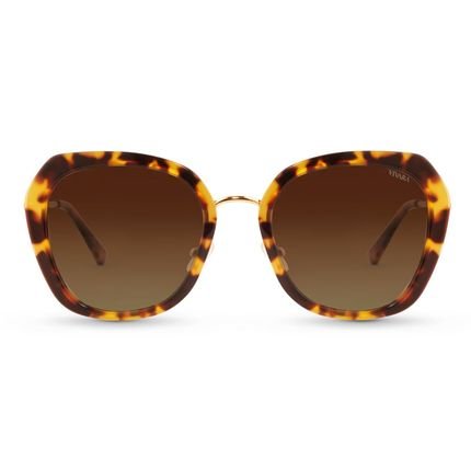 Óculos de Sol Quadrado Vivara em Acetato Tartaruga - Marca Vivara