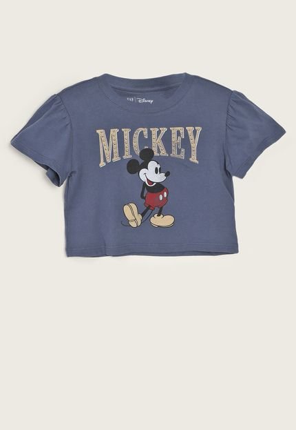 Camiseta Cropped GAP Mickey Azul - Marca GAP