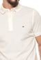 Camisa Polo Tommy Hilfiger Slim Logo Off-White - Marca Tommy Hilfiger