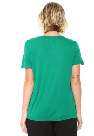 Camiseta Colcci Lettering Verde