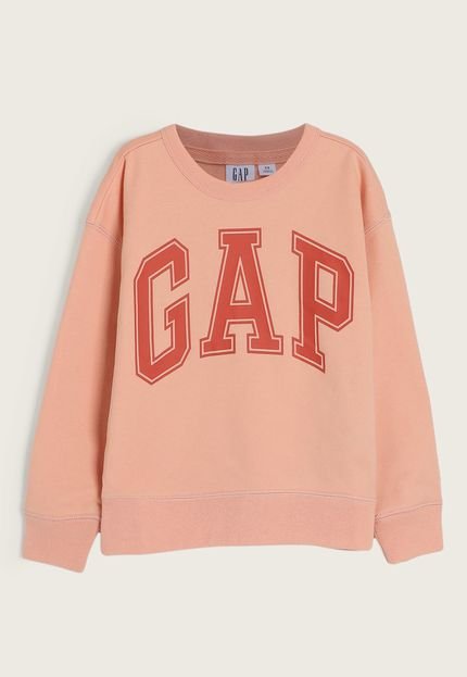 Blusa Infantil de Moletom GAP Logo Rosa - Marca GAP