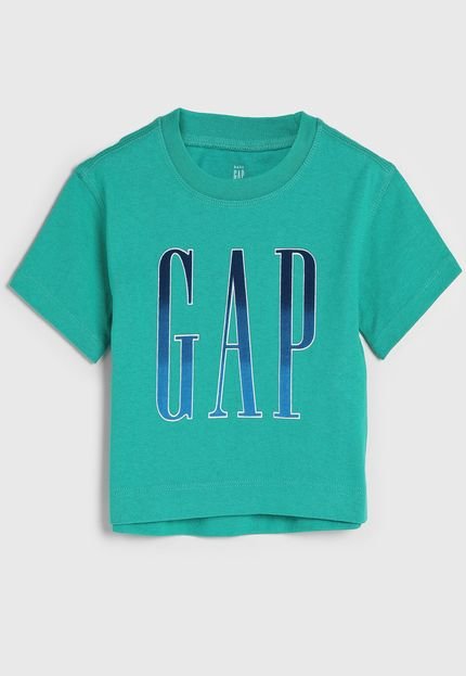 Camiseta GAP Infantil Logo Verde - Marca GAP