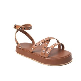 Sandália Dafiti Shoes Tiras Caramelo - Compre Agora