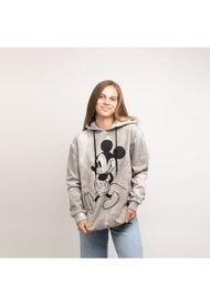 Poleron Mujer Mickey Stand By Gris Disney