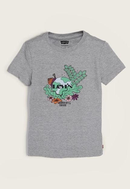 Camiseta Infantil Levis Ecosystem Cinza - Marca Levis