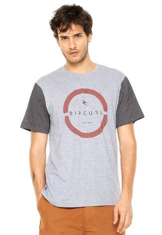 Camiseta Rip Curl Split Logo Cinza