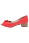 Peep Toe FiveBlu Salto Baixo Vermelho - Marca FiveBlu