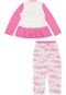Pijama Barbie Menina Estampa Rosa - Marca Barbie
