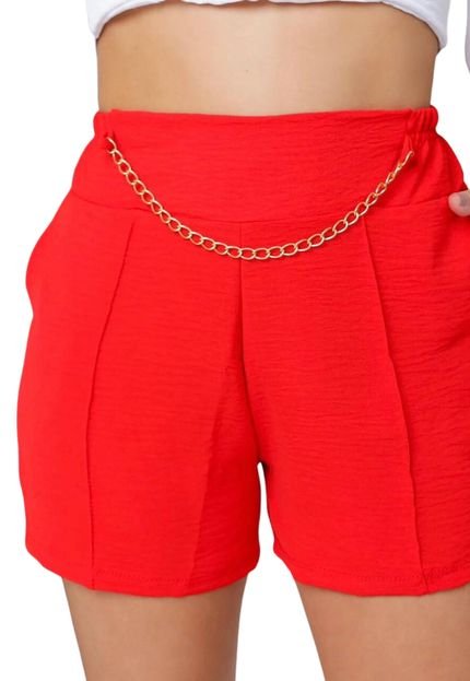 Shorts duna confortável com detalhes de corrente - Marca Summer Body