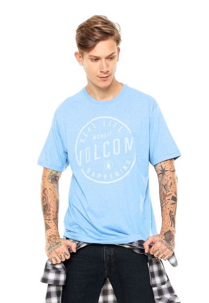 Camiseta Volcom On Lock Azul - Marca Volcom