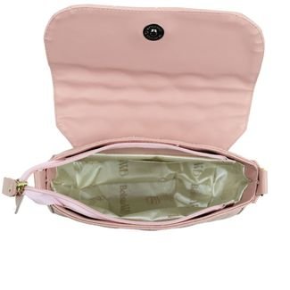 Bolsa Pequena Com Alça De Lado Regulável E Material Bordado De Alta Costura Rosa