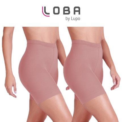Kit 2 Cinta Shorts UP-LINE Loba Diminui e Modela a Cintura Nude - Marca Lupo