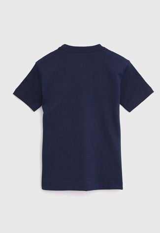 Camiseta Polo Wear Infantil Logo Azul-Marinho