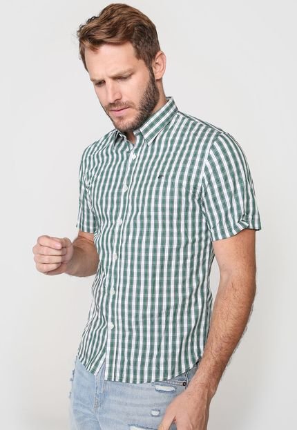 Camisa Ellus Slim Atlas Xadrez Branca/Verde - Marca Ellus
