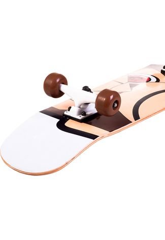 Skate Longboard 82cm Maple Abec-7 Monkey Marrom 65 X 38 Mm Belfix